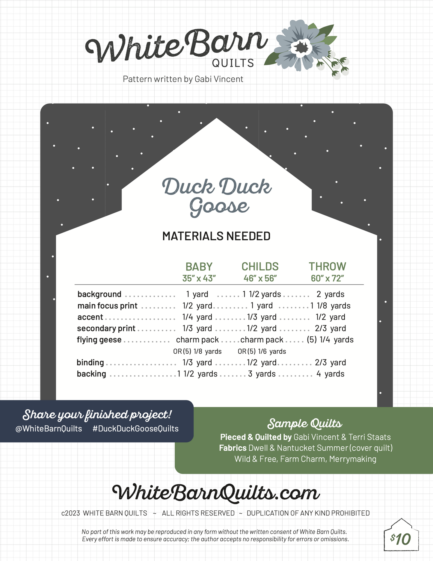 Duck Duck Goose PDF Pattern